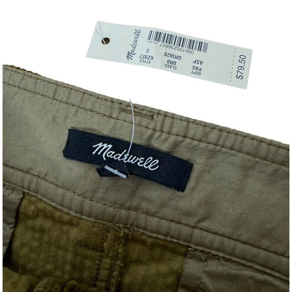 MADEWELL Skirt High Rise Dark Green Corduroy‎ Knee Mini Waist 28 NWT - Picture 6 of 7